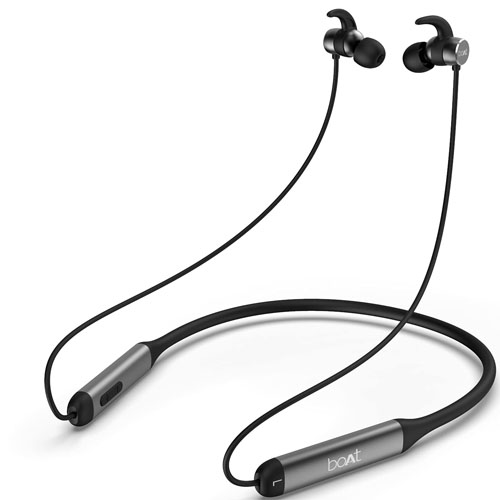 boAt Rockerz 330 in-Ear Bluetooth Neckband with Upto 38 Hours Playtime, ASAP Charge, Signature Sound, Dual Pairing & IPX5 with Mic (Active Black)